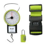 POTOVALNI SET - TEHTNICA, KLJUČAVNICA, PAS ZA KOVČEK