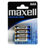 BATERIJE MAXELL AAA, alkalne, 4 kosi